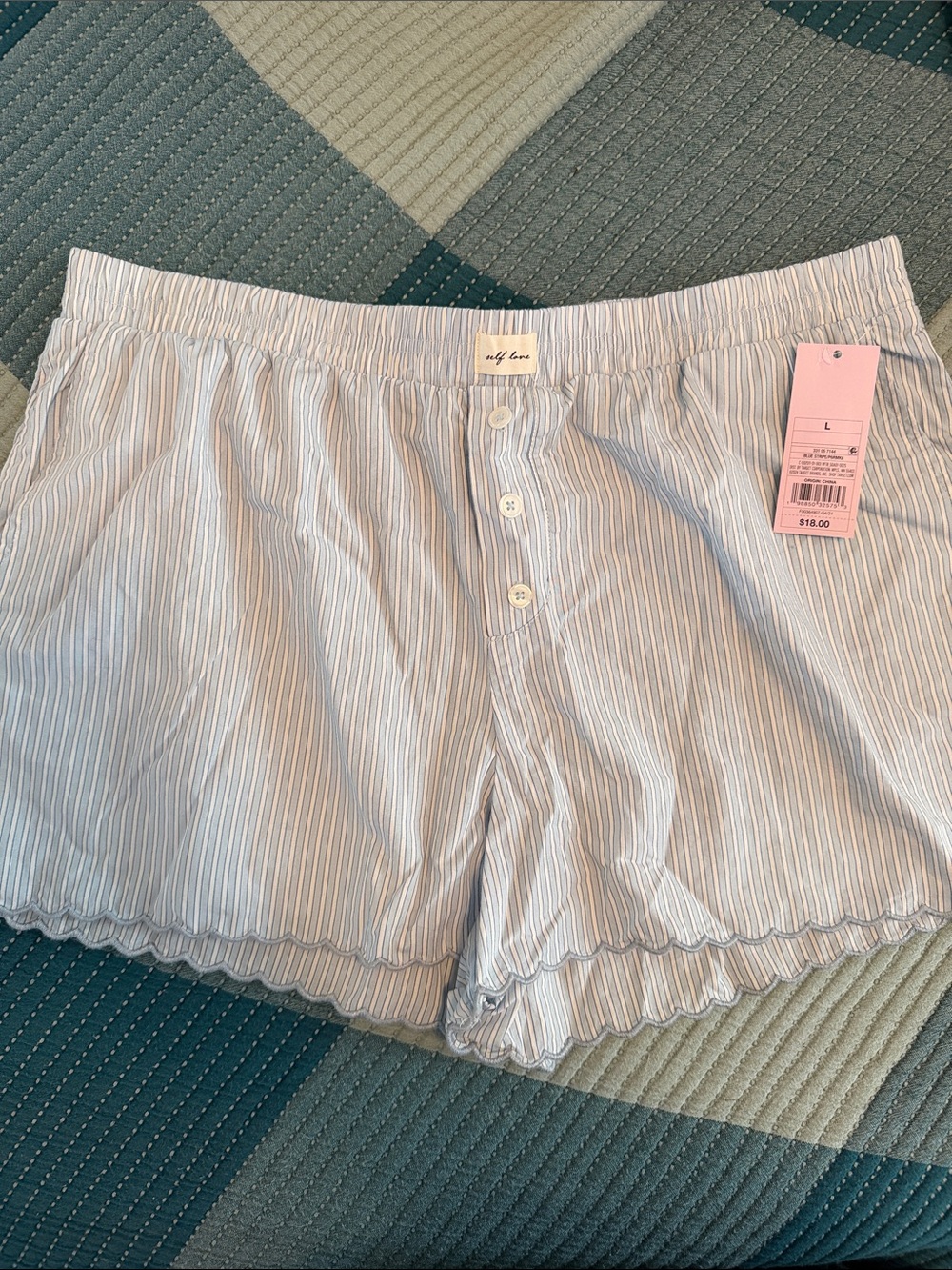 Striped Boxer Shorts - Light Blue